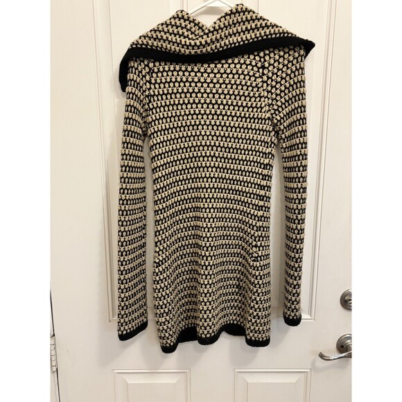 Free People women’s Vintage Brown XS Chunky Knit Wool Blend Button Sweater Coat - Picture 4 of 12